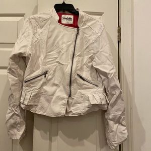 White leather jacket